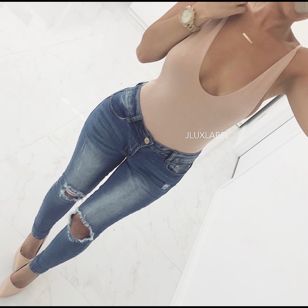 JLUXLABEL NWT sexy Nude Bodysuit - Picture 7 of 8